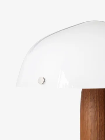Herman SHY3 bordlampe - walnut & cream marble, tekstilledning - &Tradition