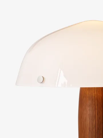 Herman SHY3 bordlampe - walnut & cream marble, tekstilledning - &Tradition