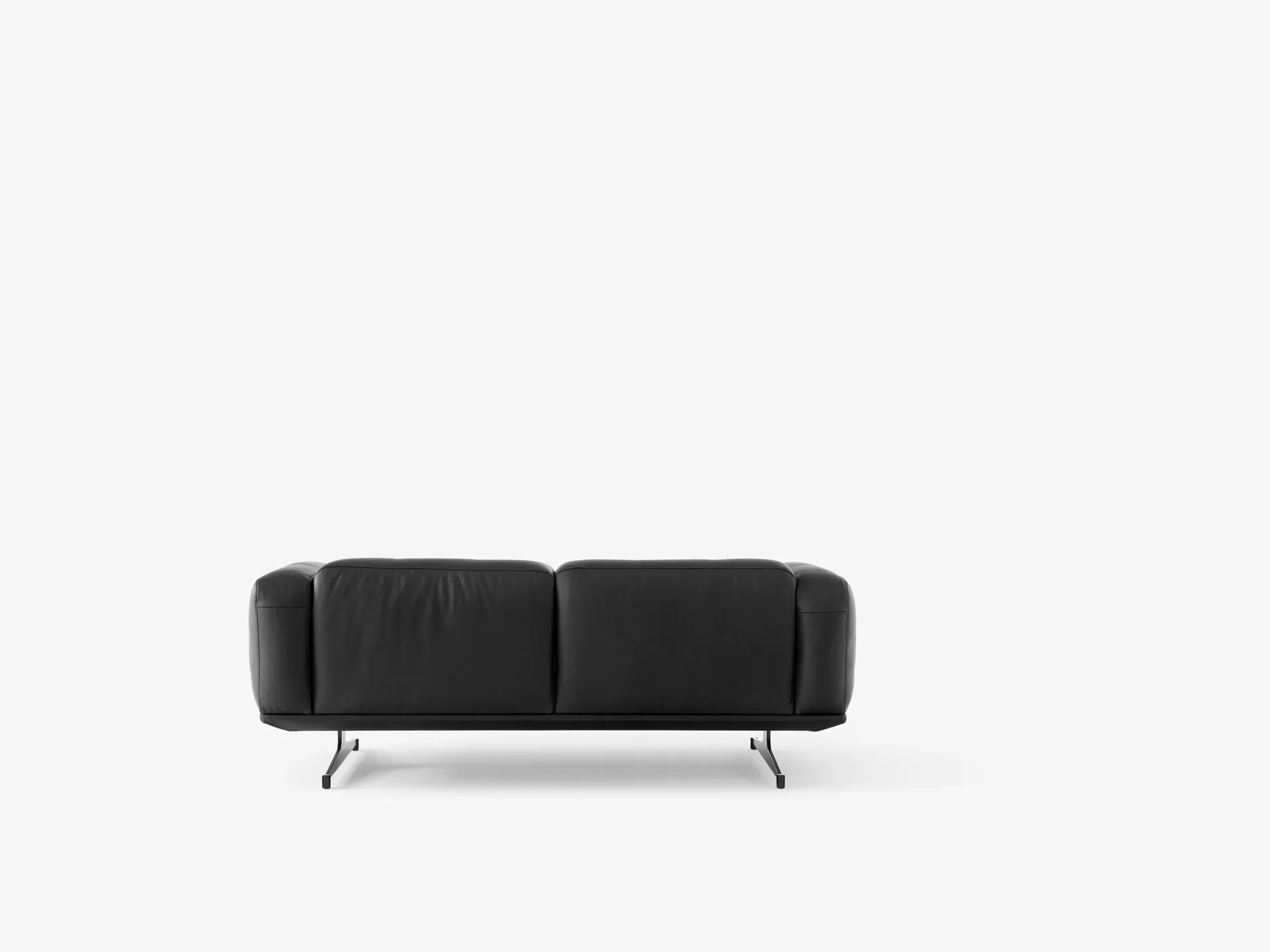 Inland AV22 sofa 2-seters, Noble sort skinn-warm black &Tradition