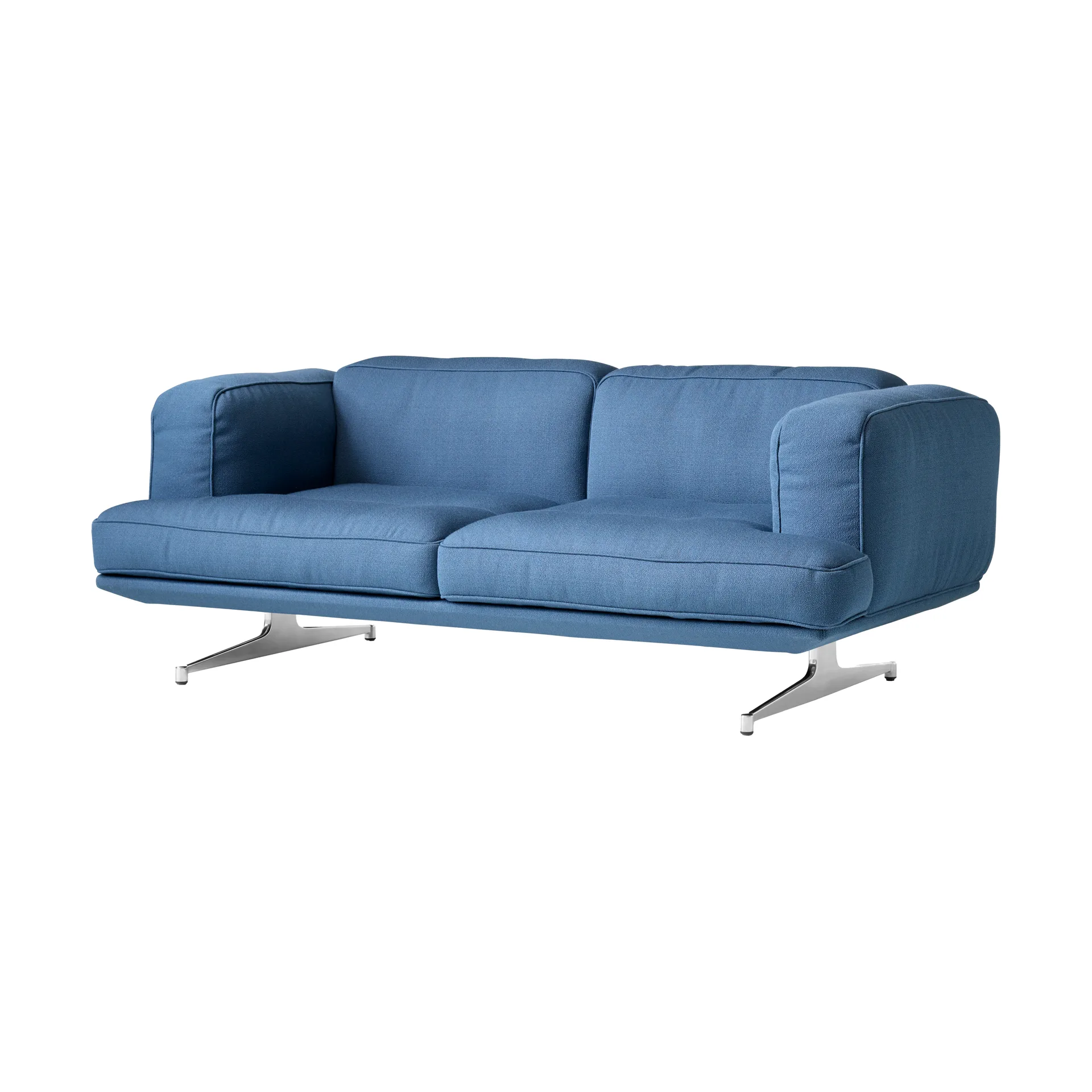Inland AV22 sofa 2-seters, Vidar 733-polished aluminium &Tradition