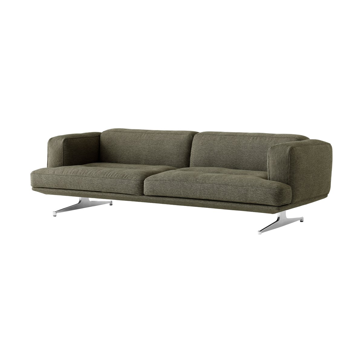 &Tradition Inland AV23 3-seters sofa Clay 0014-polished aluminium