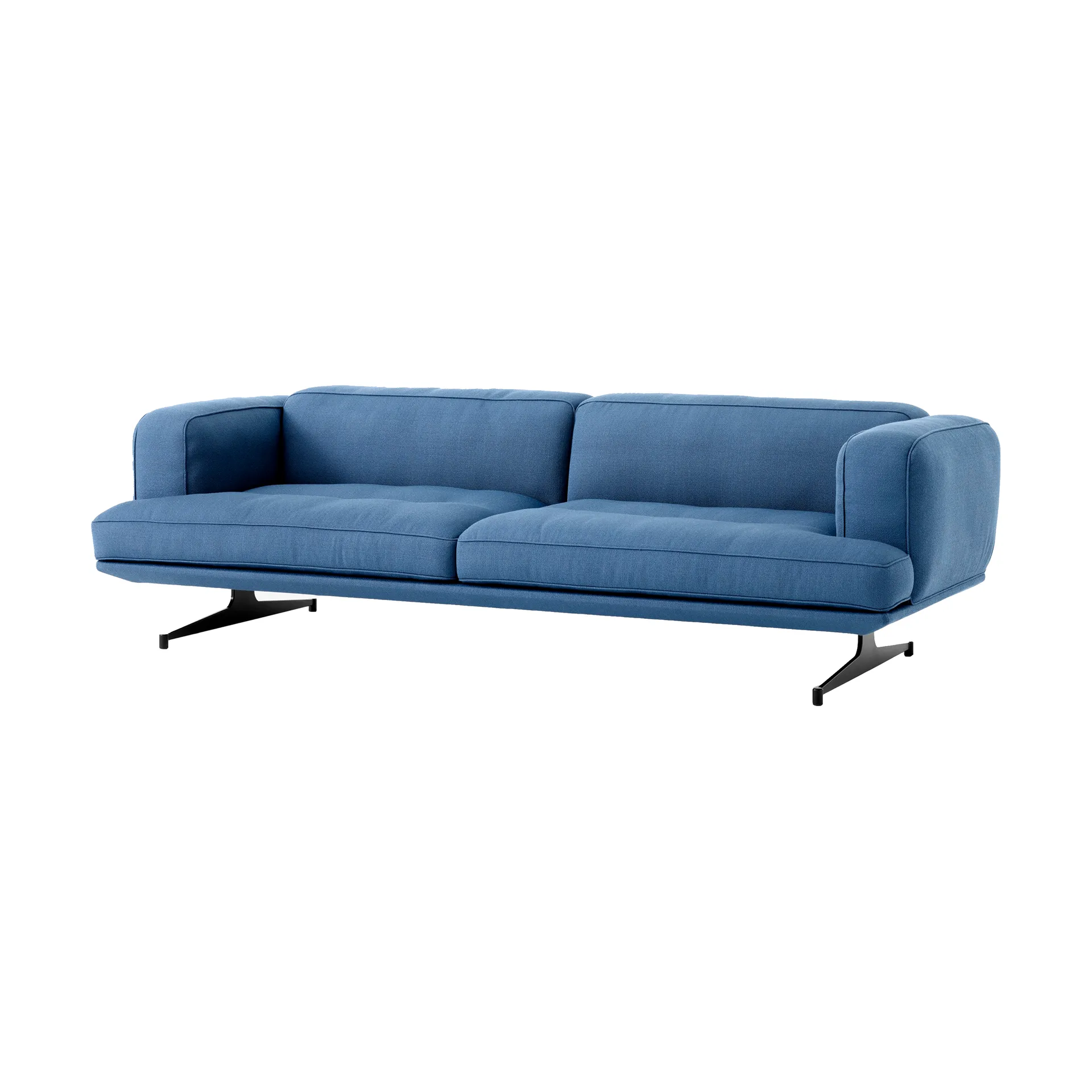 Inland AV23 3-seters sofa, Vidar 4 Denim Blue 733-sorte ben &Tradition