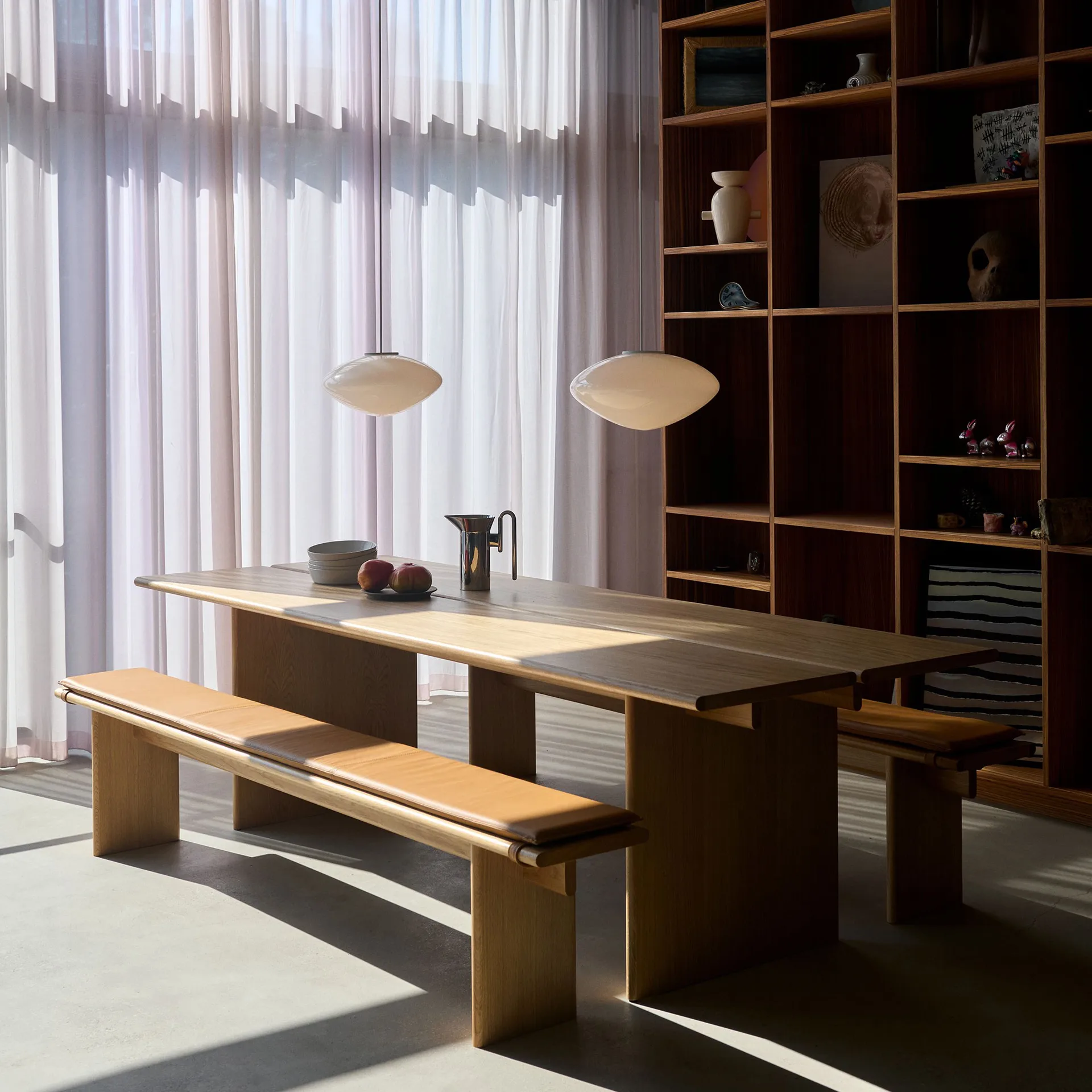 Ita OS6 sittepute for benk 230 cm, Noble leather congnac &Tradition