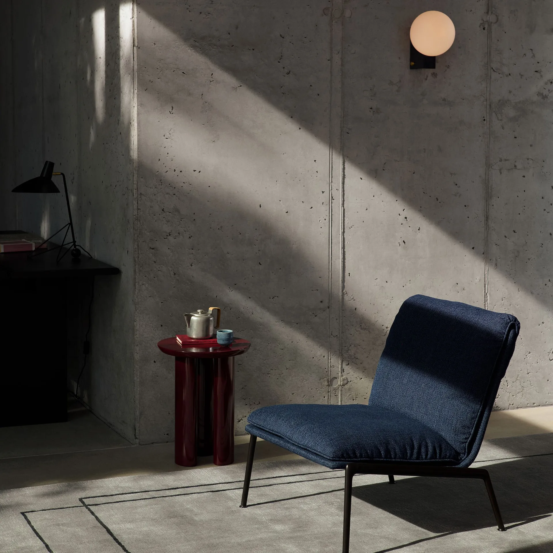 Journey SHY2 vegglampe, Steel blue &Tradition