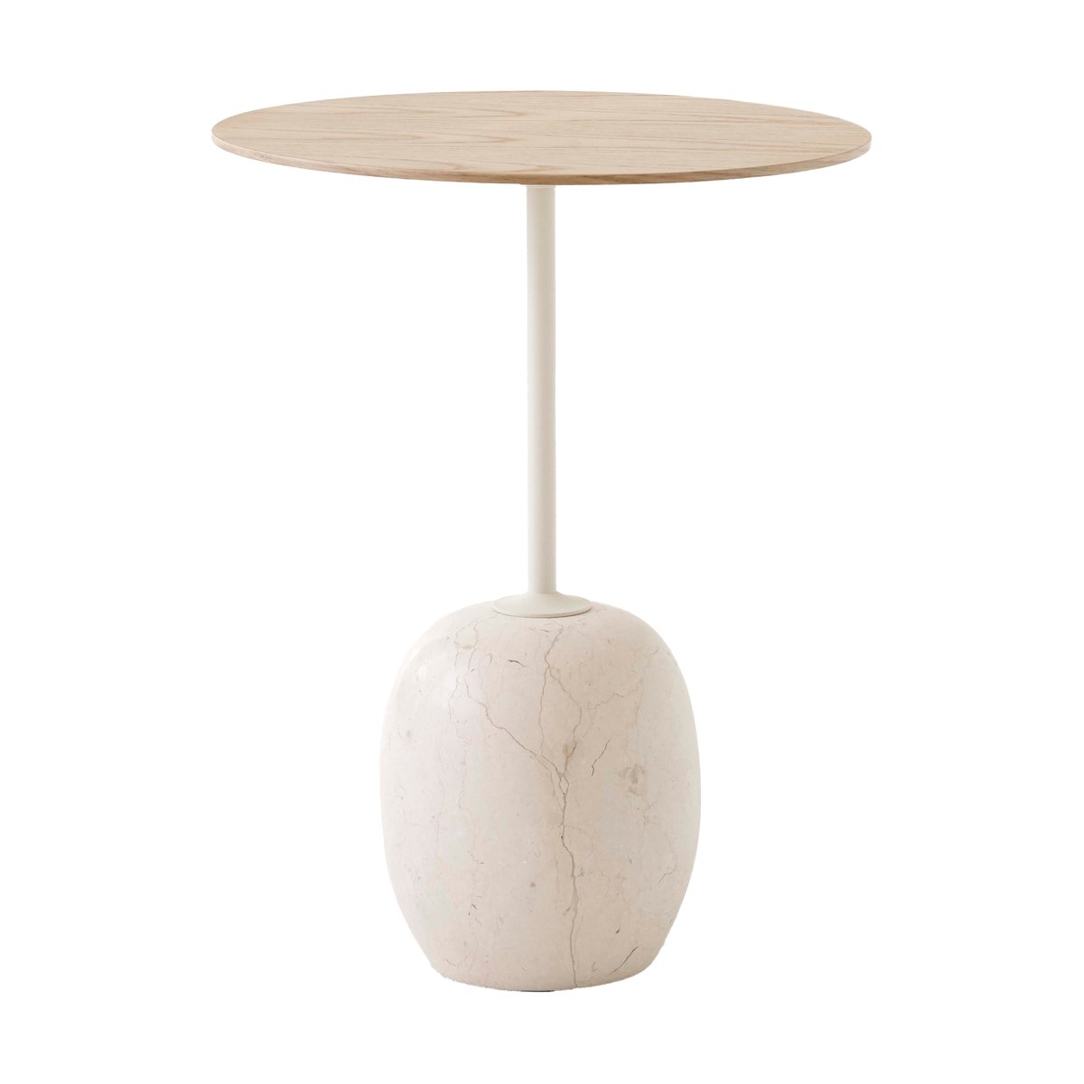 &Tradition - Lato Table LN8, Round 40 cm, Oak/Light - Småbord & sidebord - Luca Nichetto - Beige - MDF/Metall/Tre