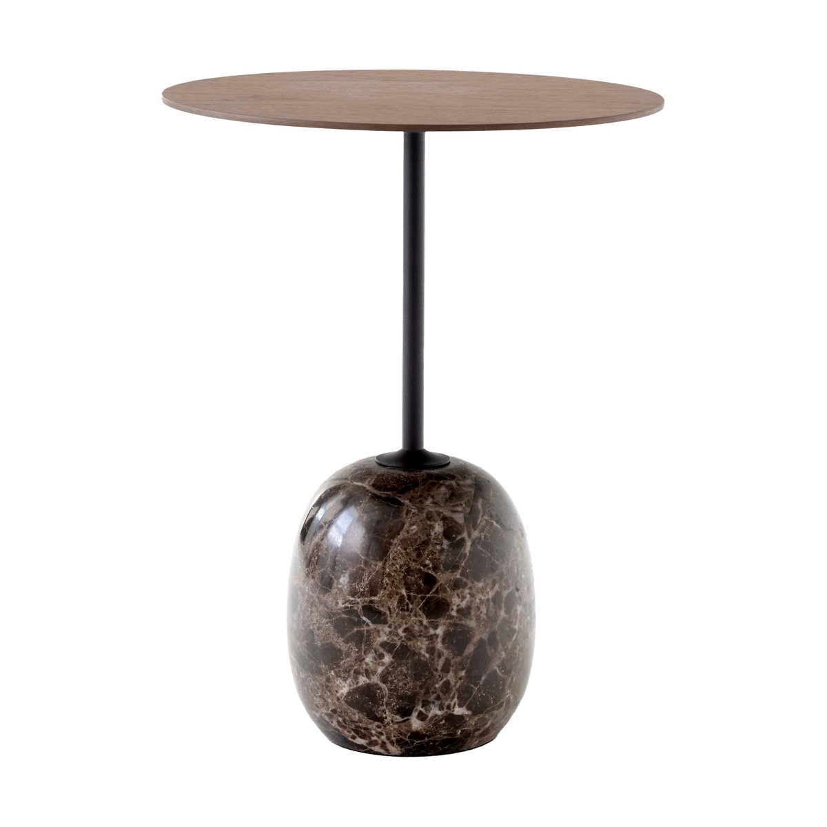 Bilde av &Tradition Lato bord LN8 Lacquered walnut-Emperador marble