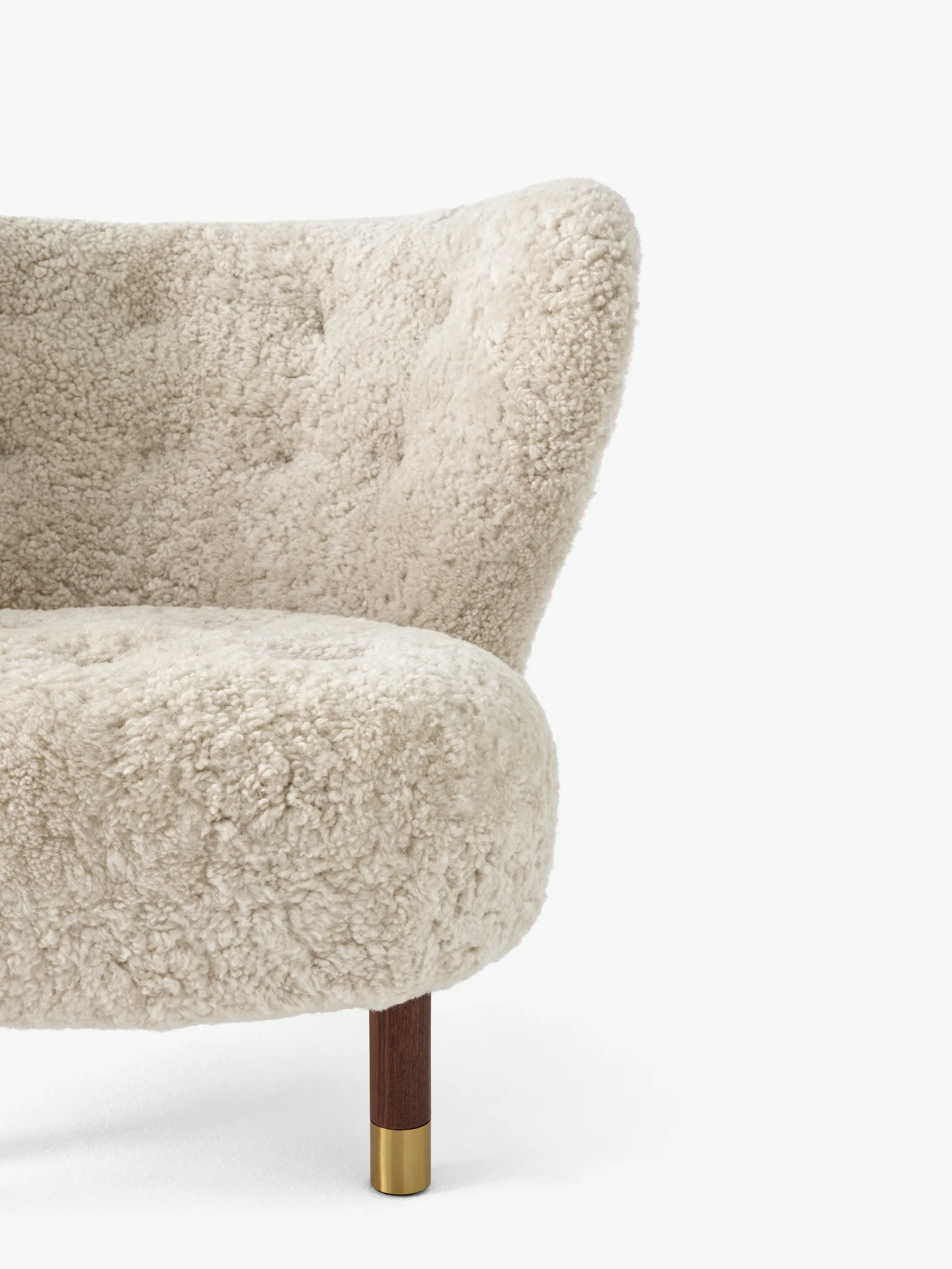 Little Petra VB1 lenestol Limited Edition, Valnøtt, messing-Moonlight &Tradition