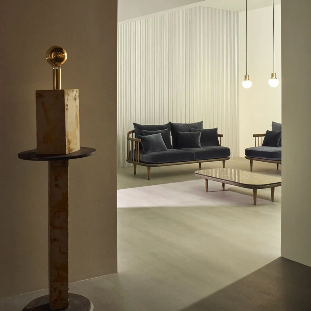 Mass Light NA5 pendel, sort marmor/hvit, nero marquina &Tradition