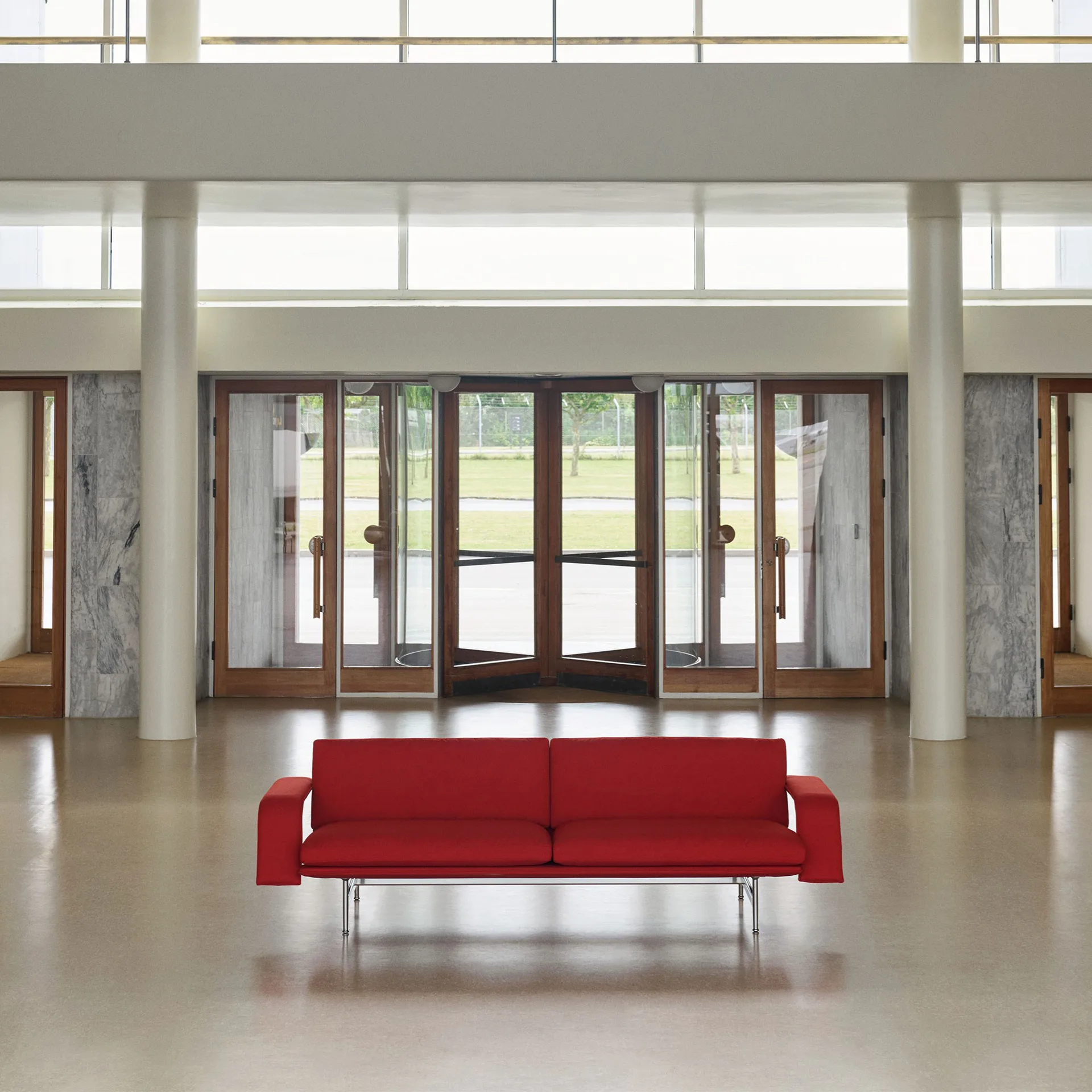 Meantime AV31 3-seters sofa, Pol. aluminium-Fiord 0571 &Tradition