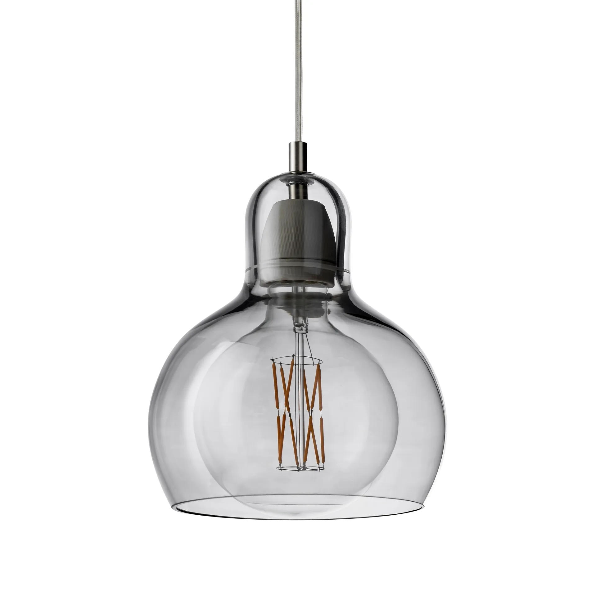 Mega Bulb lampe, Sølv-klar ledning &Tradition