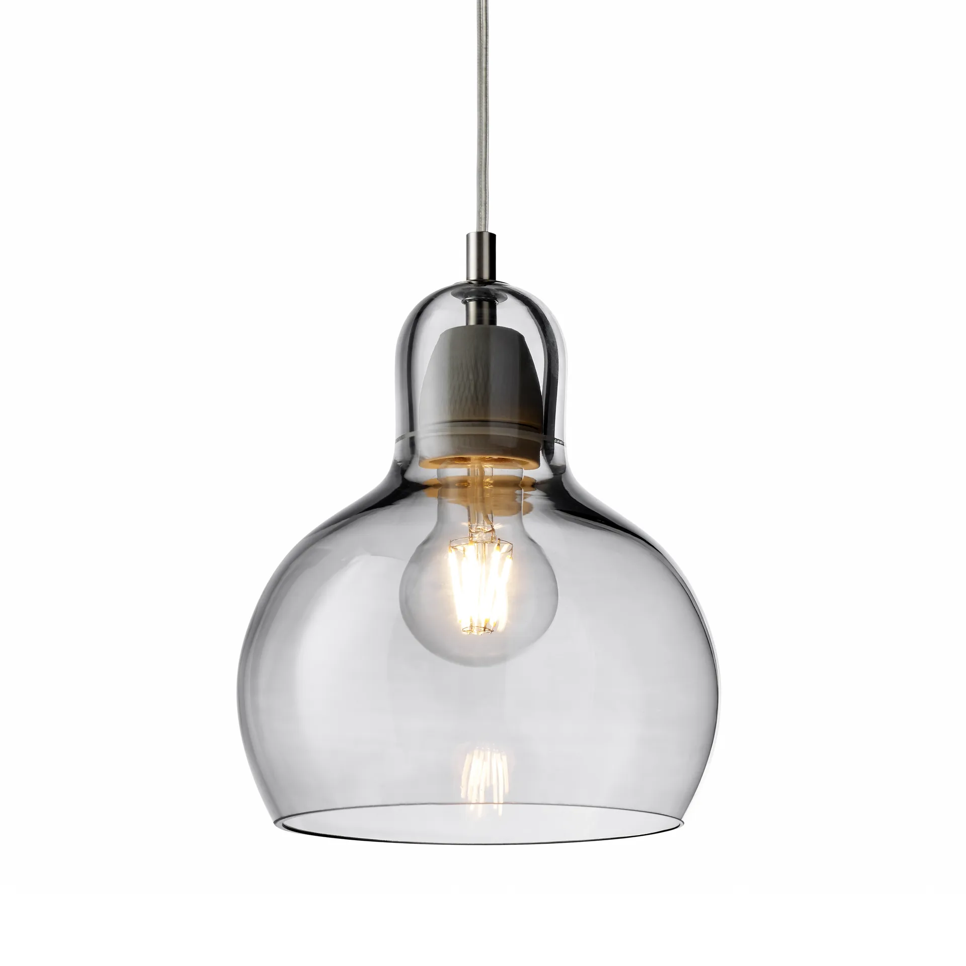 Mega Bulb lampe, Sølv-klar ledning &Tradition