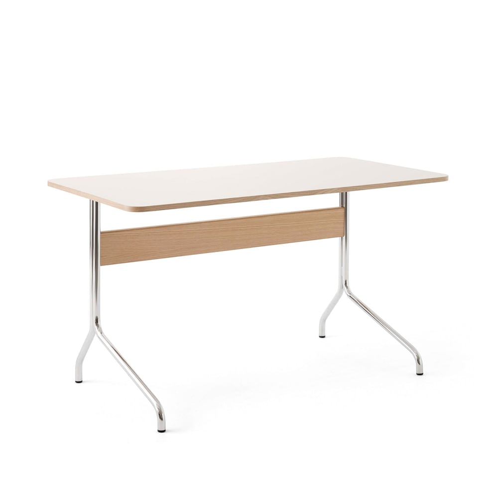 &Tradition Pavilion AV16 skrivebord mushroom linoleum, lakkert eik, kromben