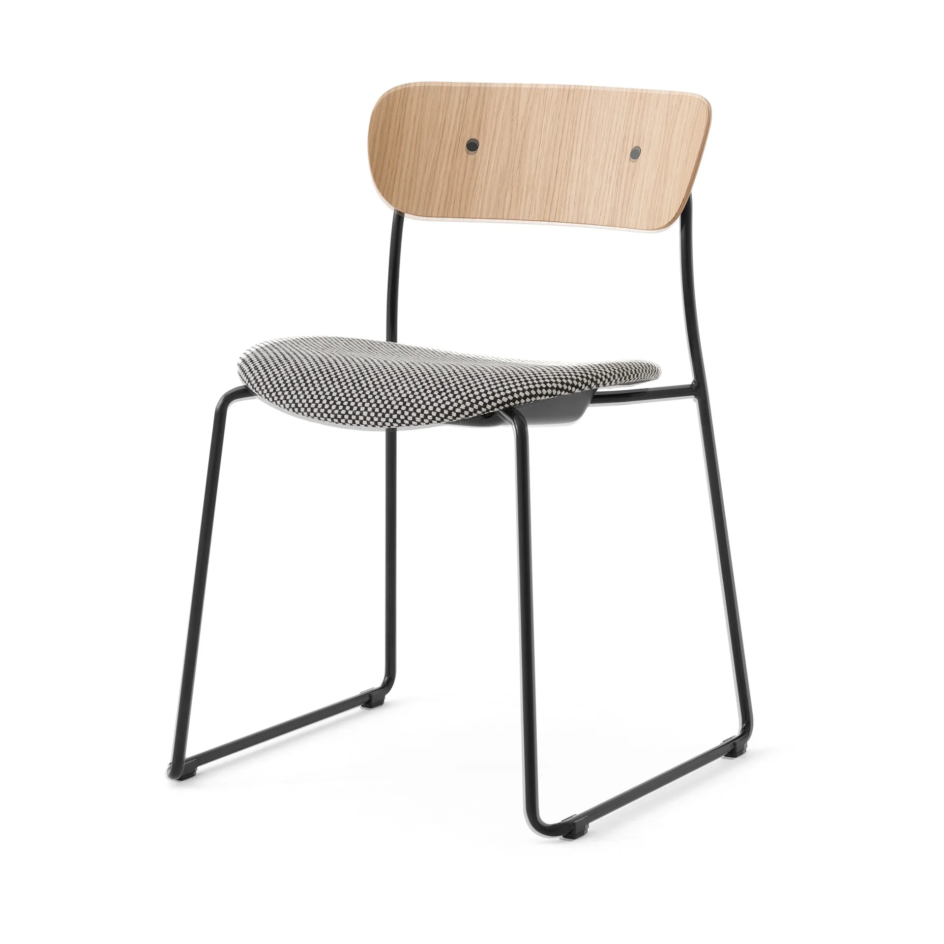 Pavilion AV52 stol polstret sete, Black-Sisu 0165 &Tradition