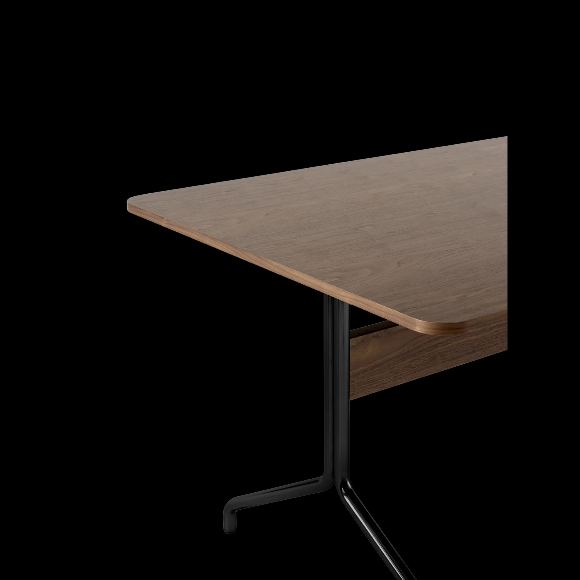 Pavilion dining table AV18 160 x 90 cm, Walnut-black frame &Tradition