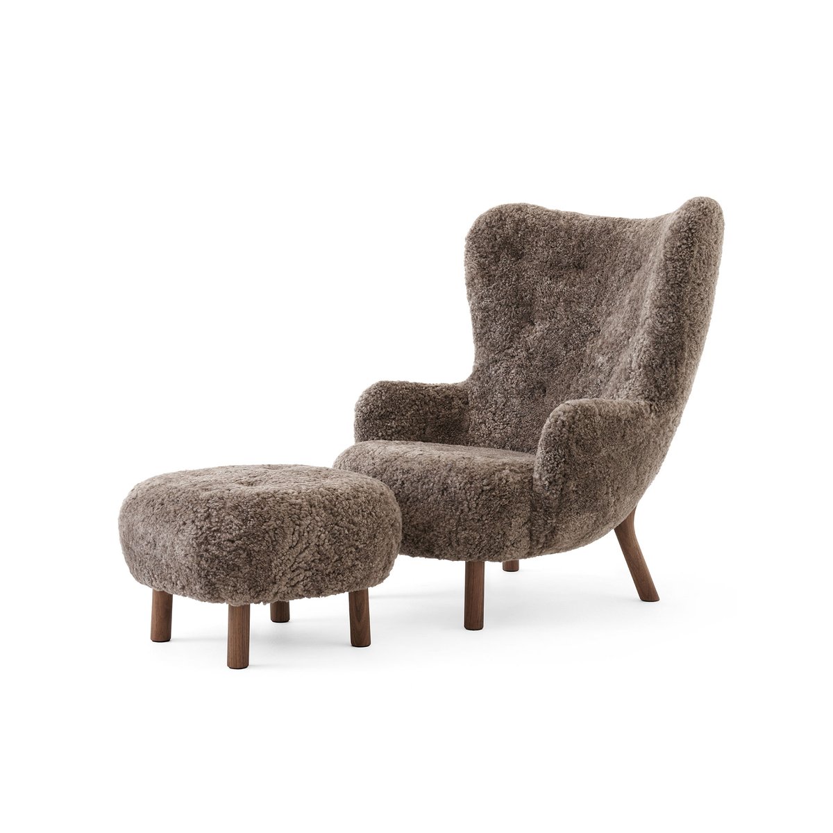 &Tradition Petra VB3 High lenestol inkl. puff ATD1 Oljet valntt-Sheepskin Sahara