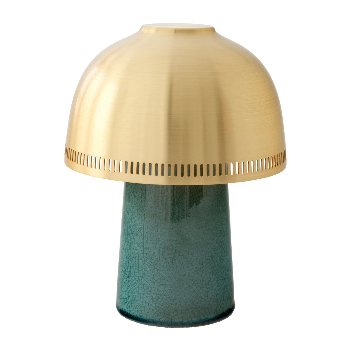 Bilde av &Tradition Raku SH8 bordlampe Blue Green & Bras