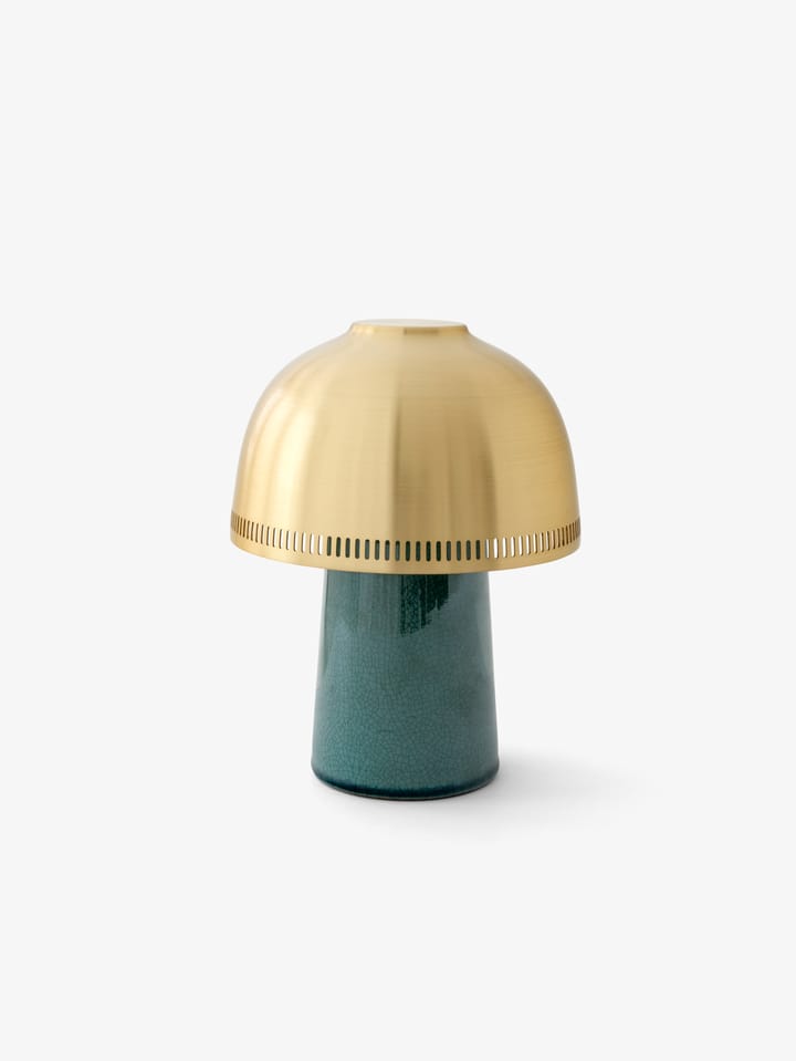 Raku SH8 bordlampe, Blue Green & Bras &Tradition