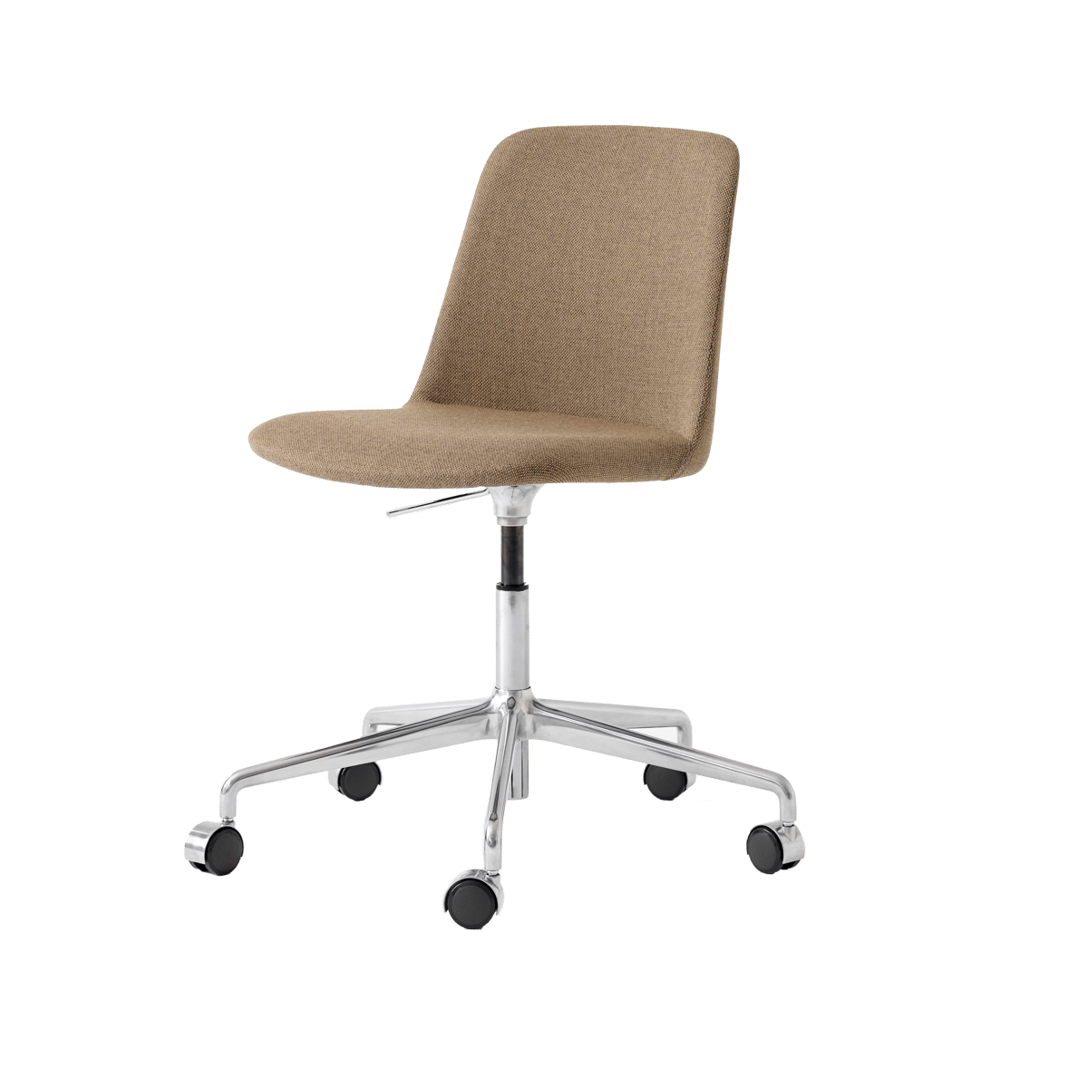 &Tradition Rely HW30 kontorstol Tekstil re-wool 458 brun, aluminiumsstativ