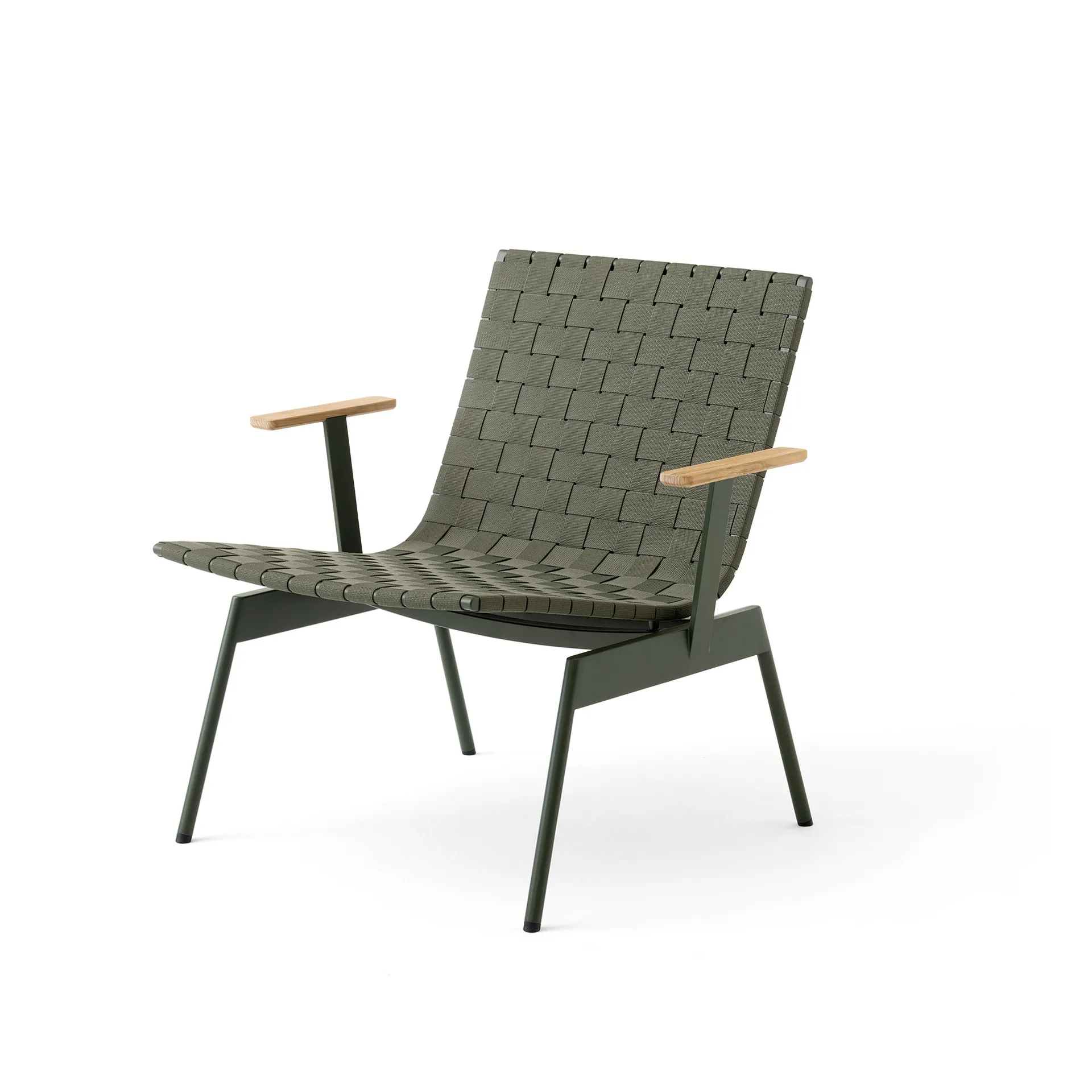 Ville Outdoor AV45 loungestol med armlener, Bronze green &Tradition