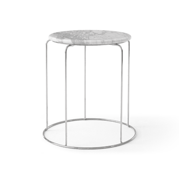 Wire Stool VP11 bordplate Ø38 cm - Marmor Bianco Carrara - &Tradition