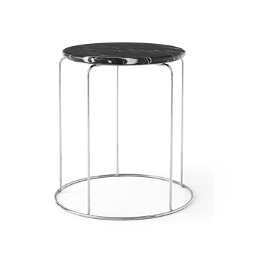 Wire Stool VP11 bordplate Ø38 cm - Marmor Nero Marquina - &Tradition