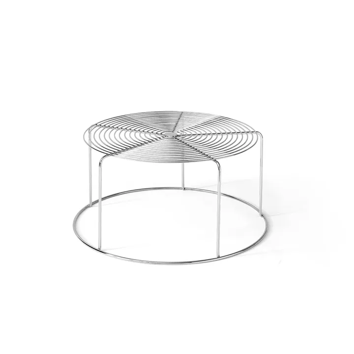 Wire VP17 sofabord - Rustfritt stål, Ø74x36 cm - &Tradition