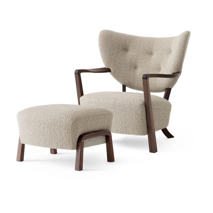 Wulff Lounge Chair ATD2 lenestol inkl. puff ATD3 - Oljet valnøtt-Karakorum - &Tradition