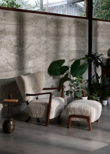 Wulff Lounge Chair ATD2 lenestol inkl. puff ATD3 - Oljet valnøtt-Moonlight - &Tradition