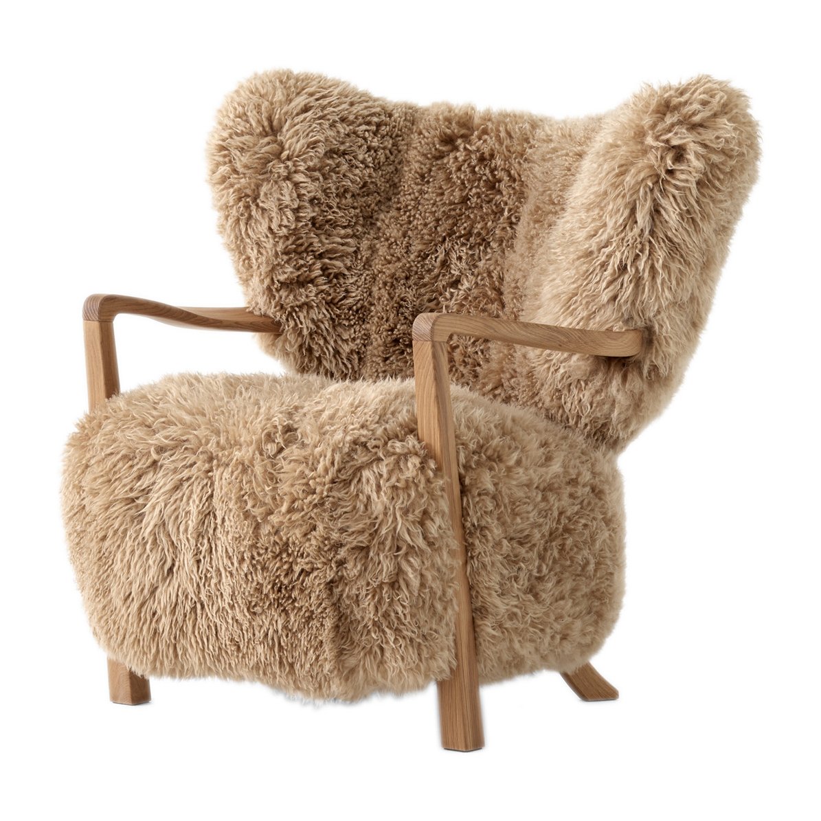 &Tradition Wulff Lounge Chair ATD2 lenestol Oljet eik-Sheepskin honey