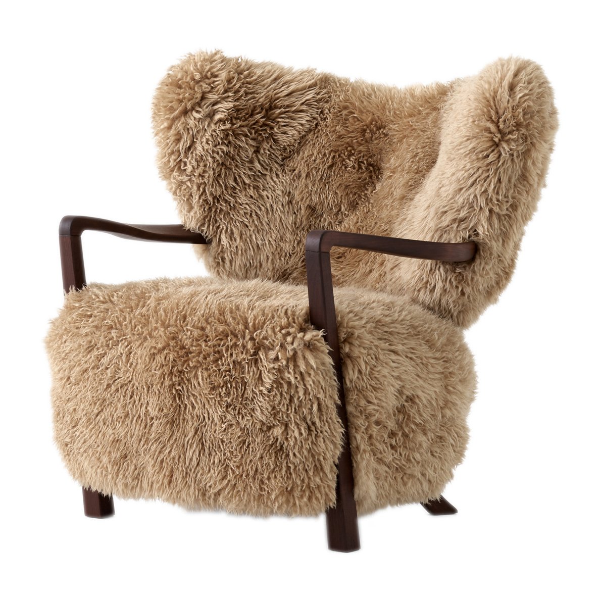 &Tradition Wulff Lounge Chair ATD2 lenestol Oljet valnøtt-Sheepskin honey