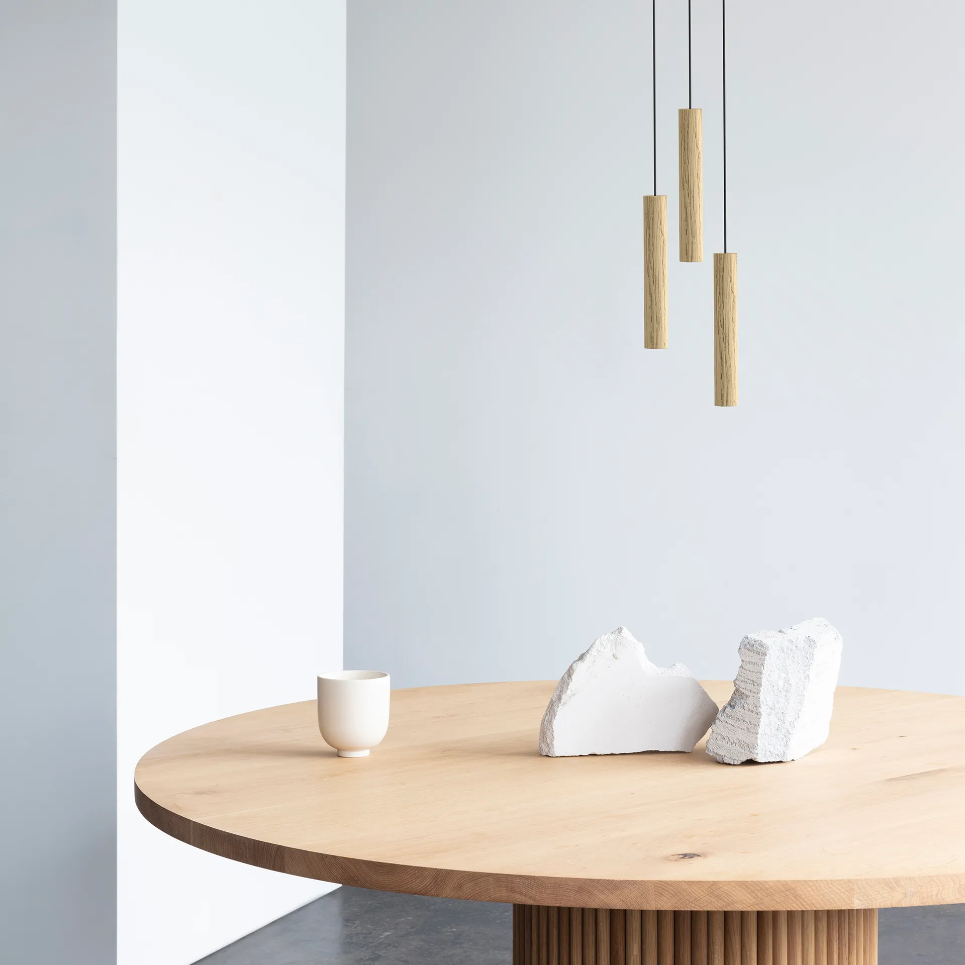 3 Chimes lampe, eik Umage