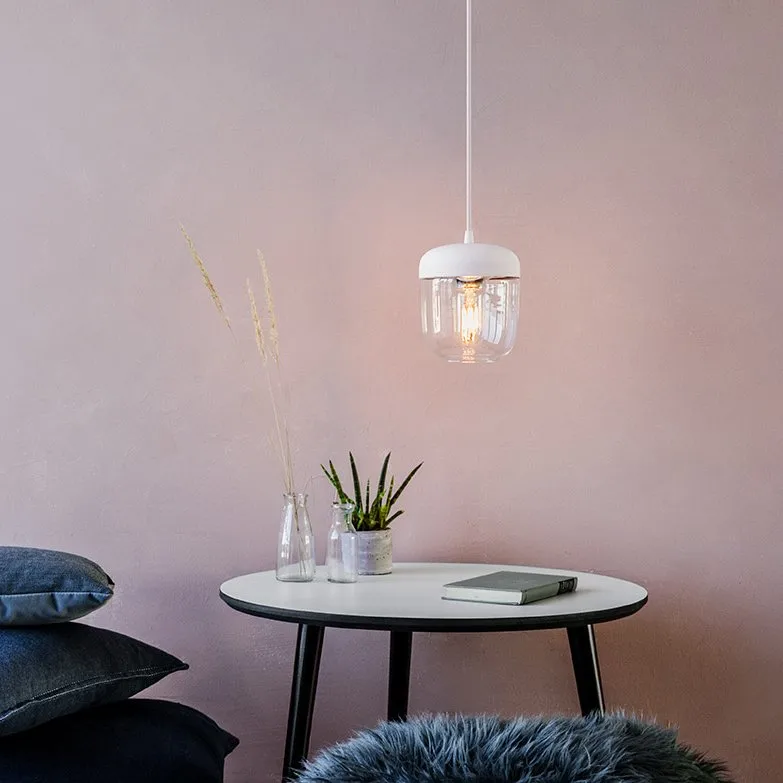 Acorn lampeskjerm hvit, polert messing Umage