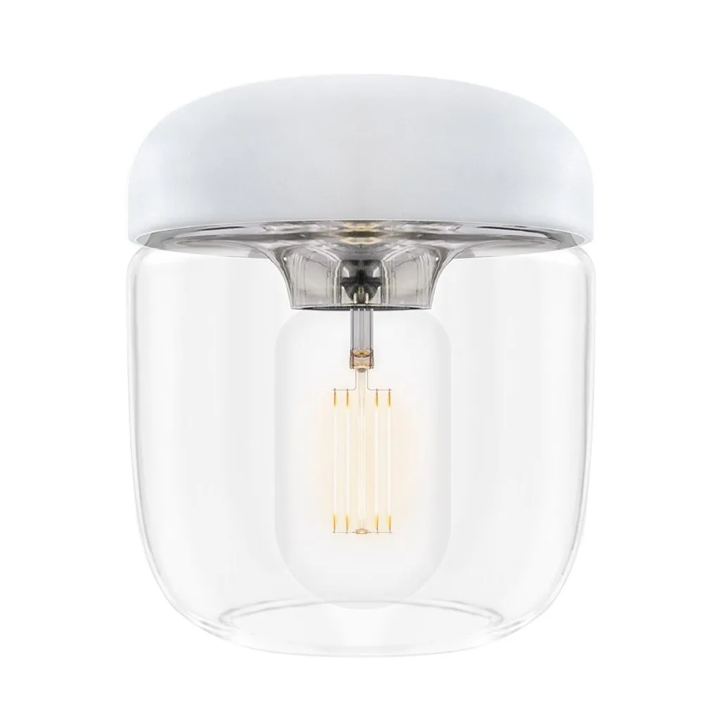 Acorn lampeskjerm hvit, polert stål Umage