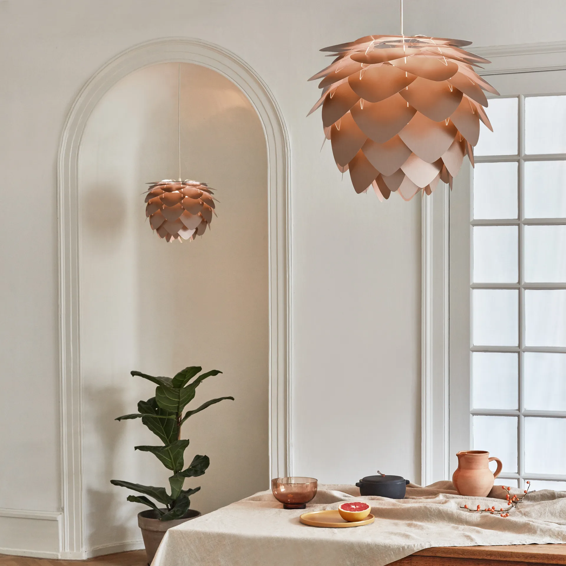 Aluvia lampe brushed bronze, Medium Ø59 cm Umage