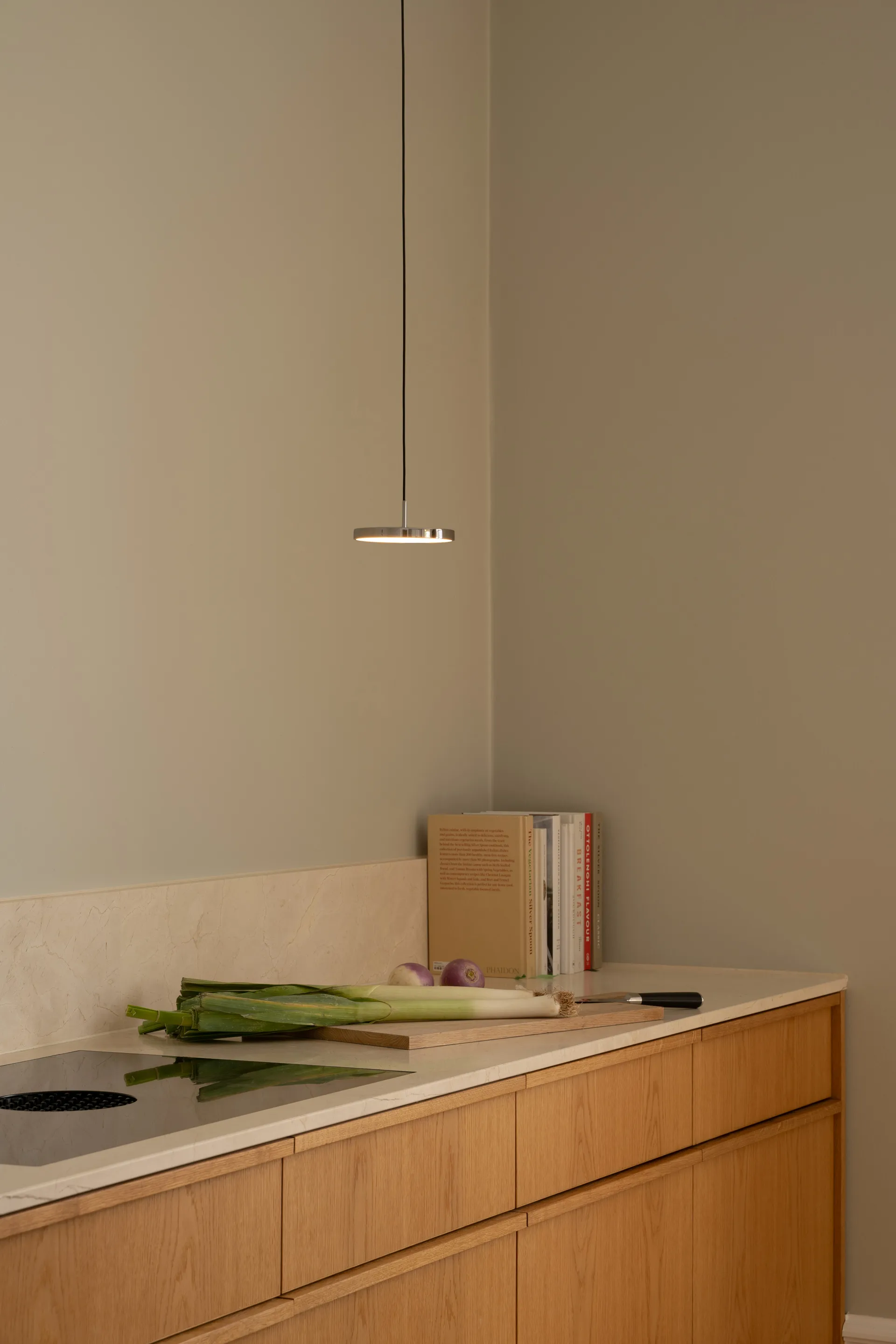 Asteria Micro taklampe, Polished Steel-Steel Top Umage