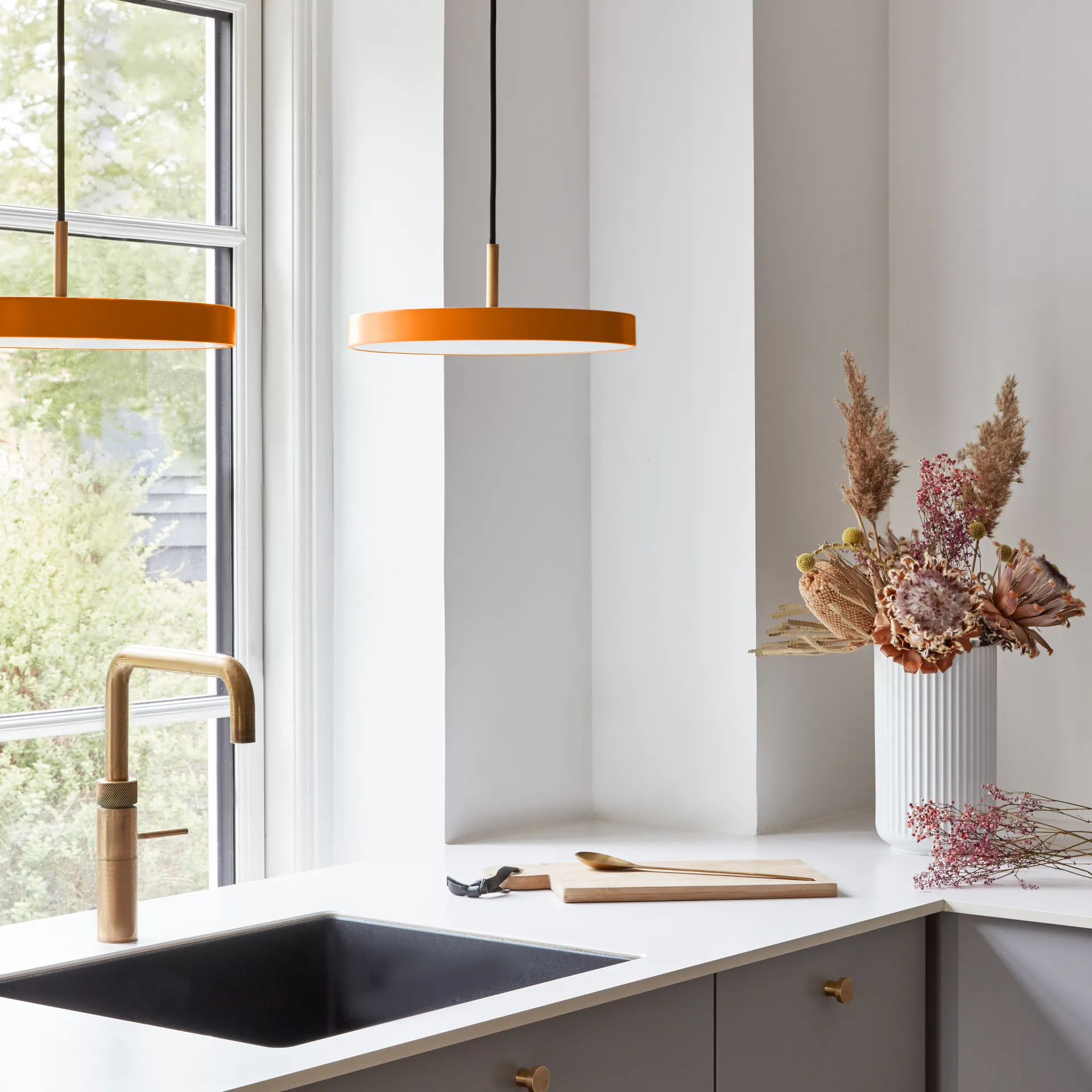 Asteria Mini taklampe, Nuance oransje Umage