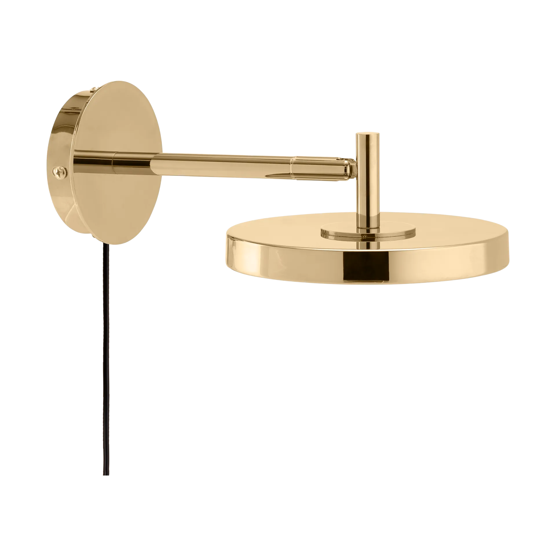 Asteria Wall short vegglampe, Polished brass Umage