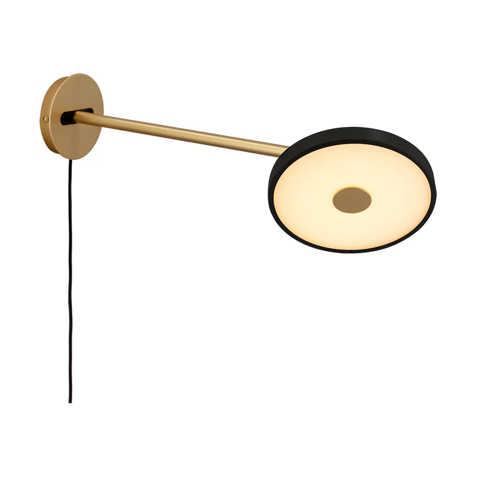 Asteria Wall vegglampe, Long, Black-brass Umage