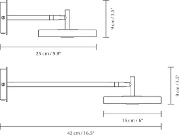 Asteria Wall vegglampe - Long, Nuance olive-brass - Umage