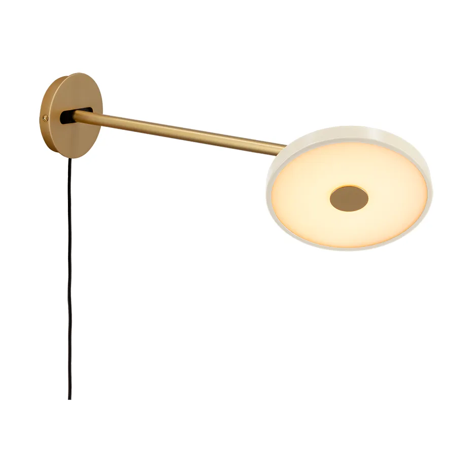 Asteria Wall vegglampe, Long, Pearl white-brass Umage