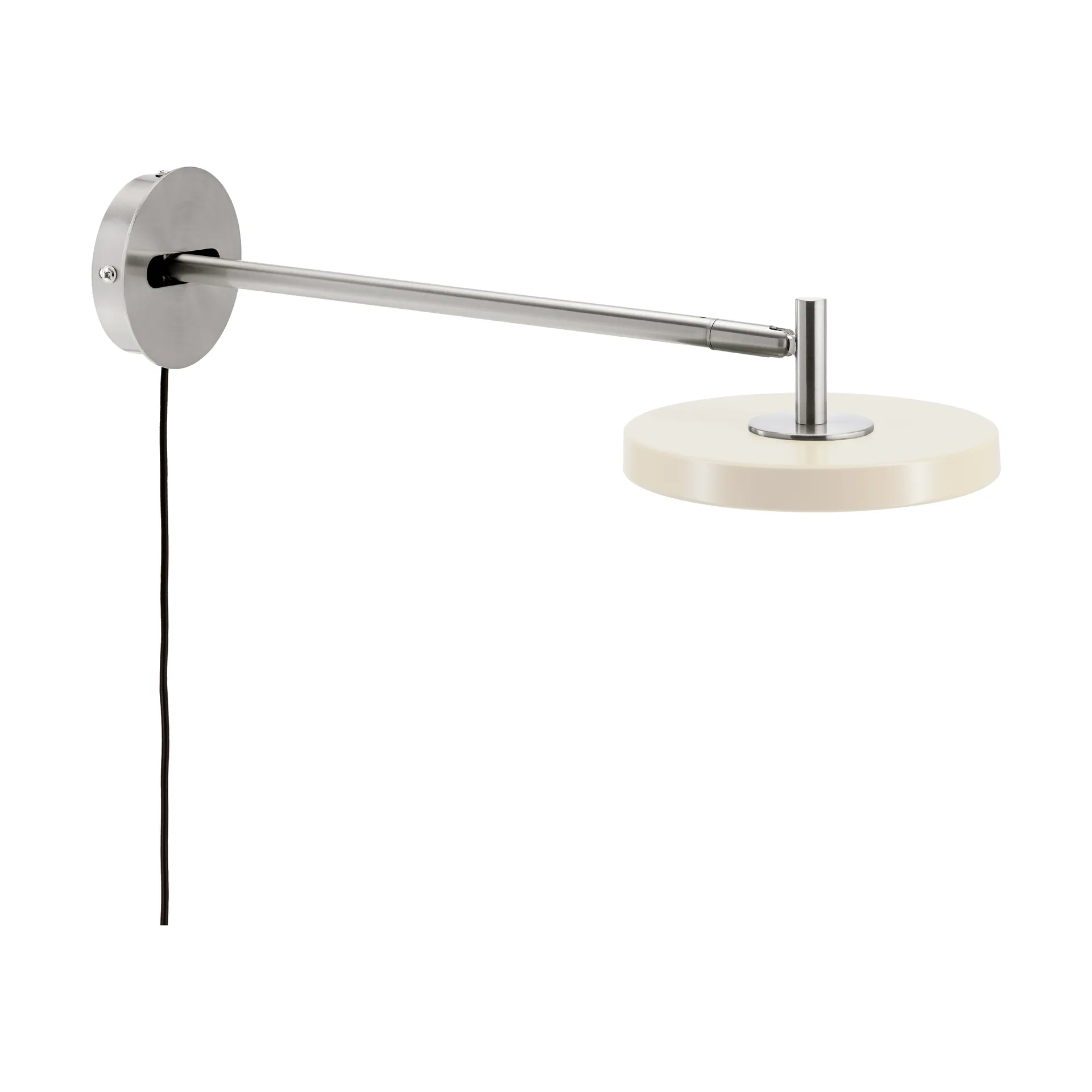 Asteria Wall vegglampe, Long, Pearl white-chrome Umage