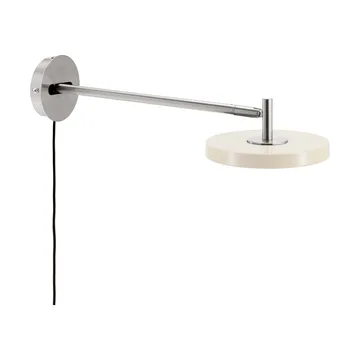 Asteria Wall vegglampe - Long, Pearl white-chrome - Umage