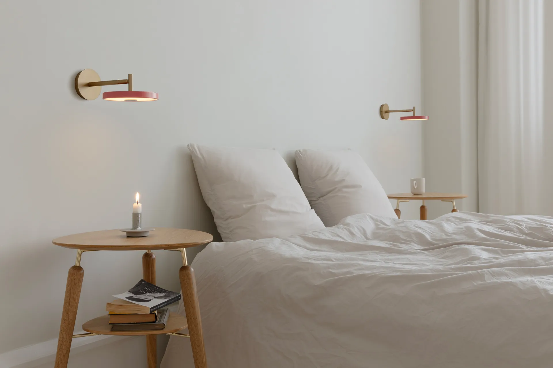 Asteria Wall vegglampe, Short, Nuance rose-brass Umage