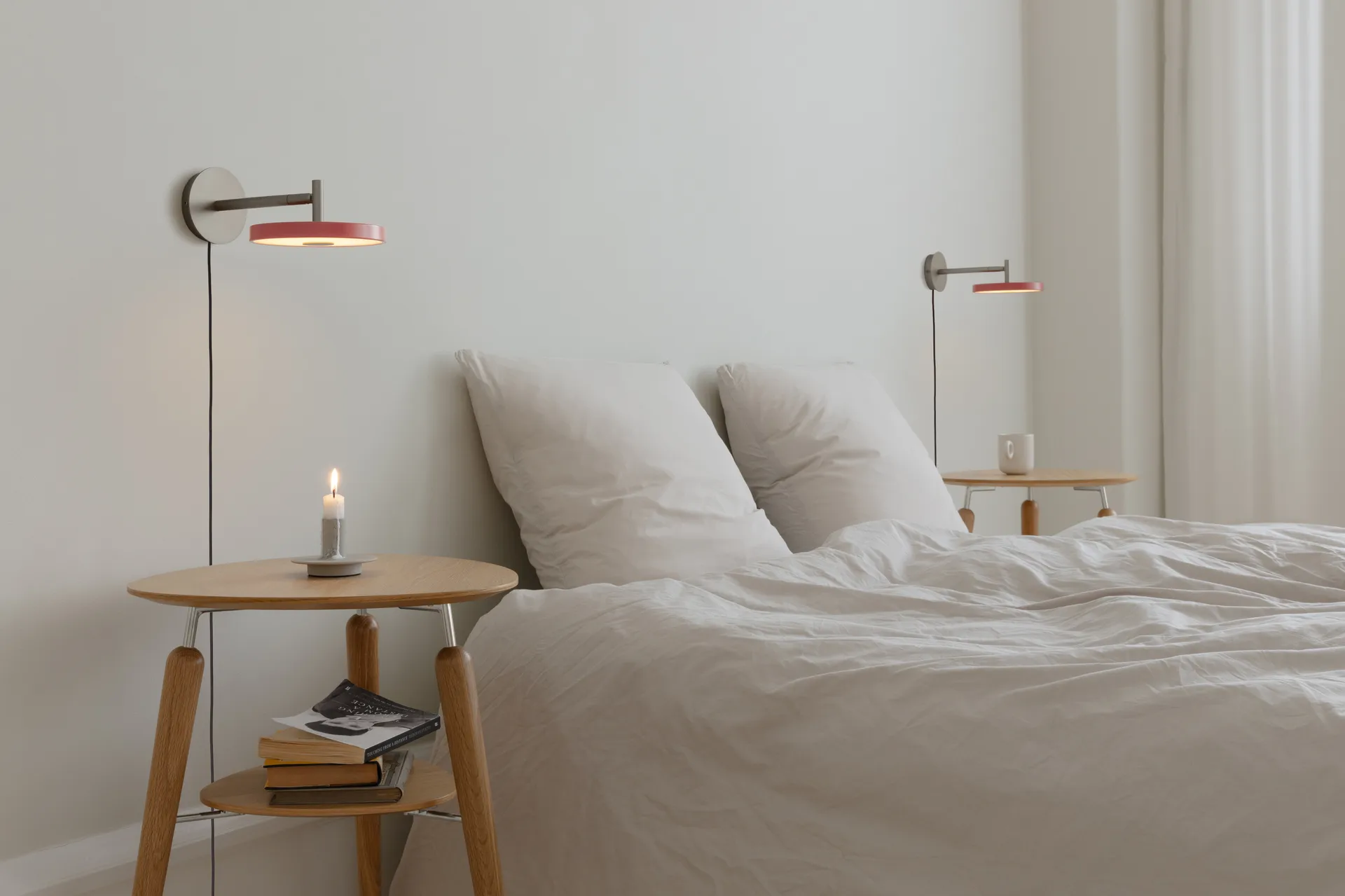 Asteria Wall vegglampe, Short, Nuance rose-chrome Umage