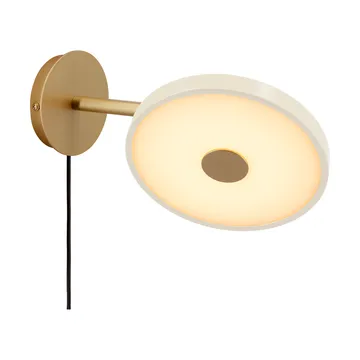 Asteria Wall vegglampe - Short, Pearl white-brass - Umage