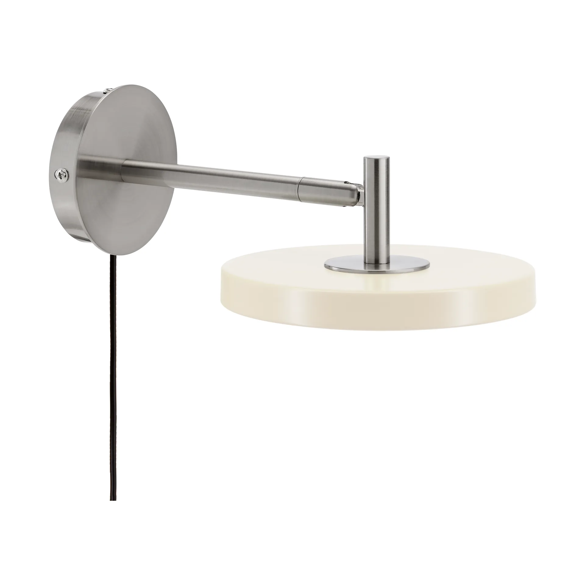 Asteria Wall vegglampe, Short, Pearl white-chrome Umage