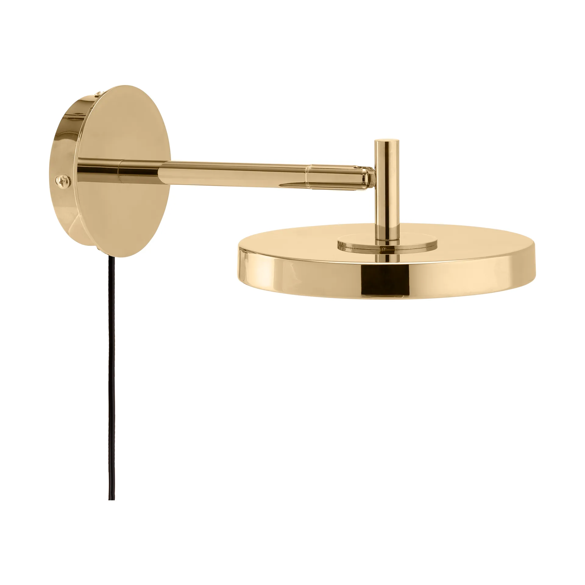 Asteria Wall vegglampe, Short, Polished brass Umage