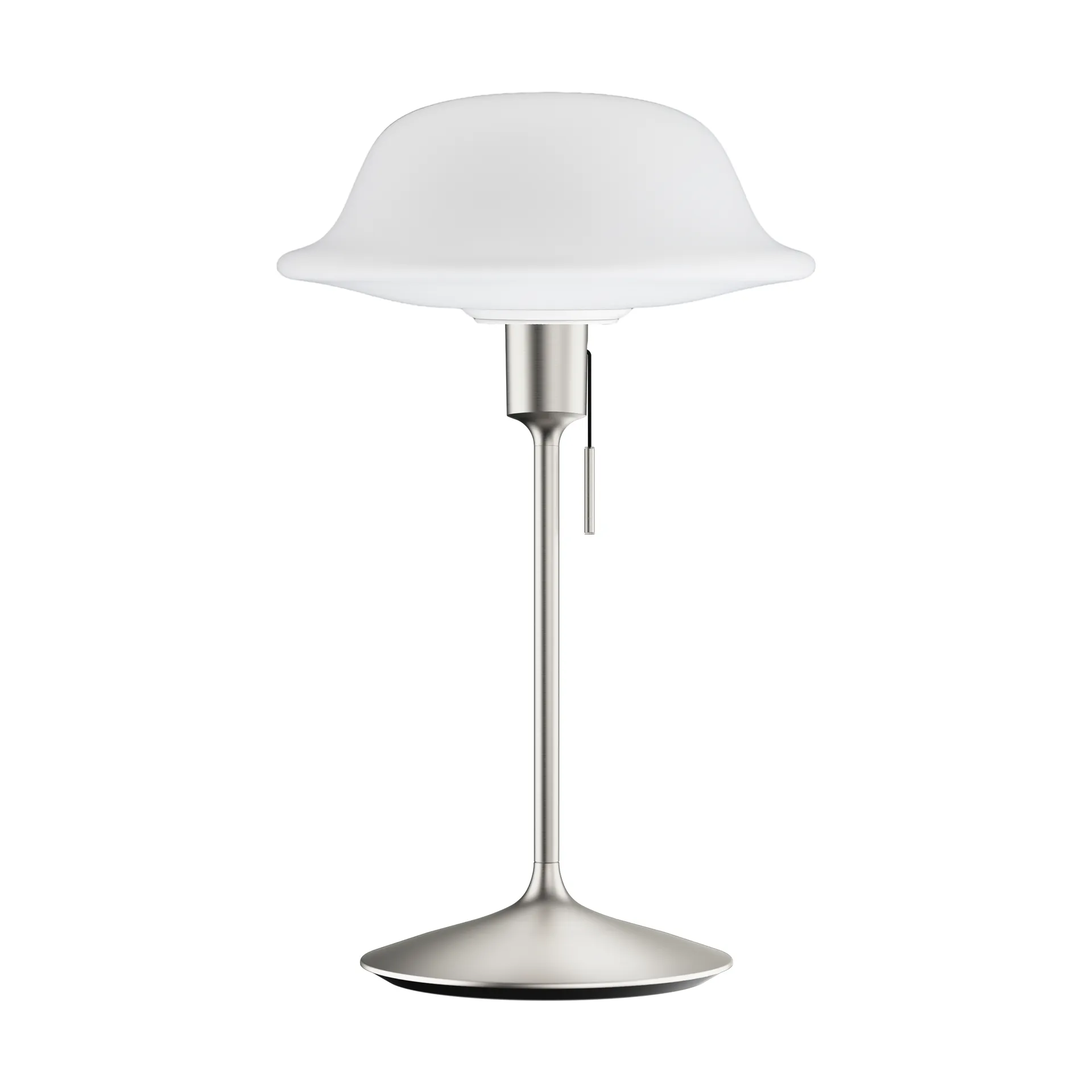Butler bordlampe, Hvit-Børstet stål Umage