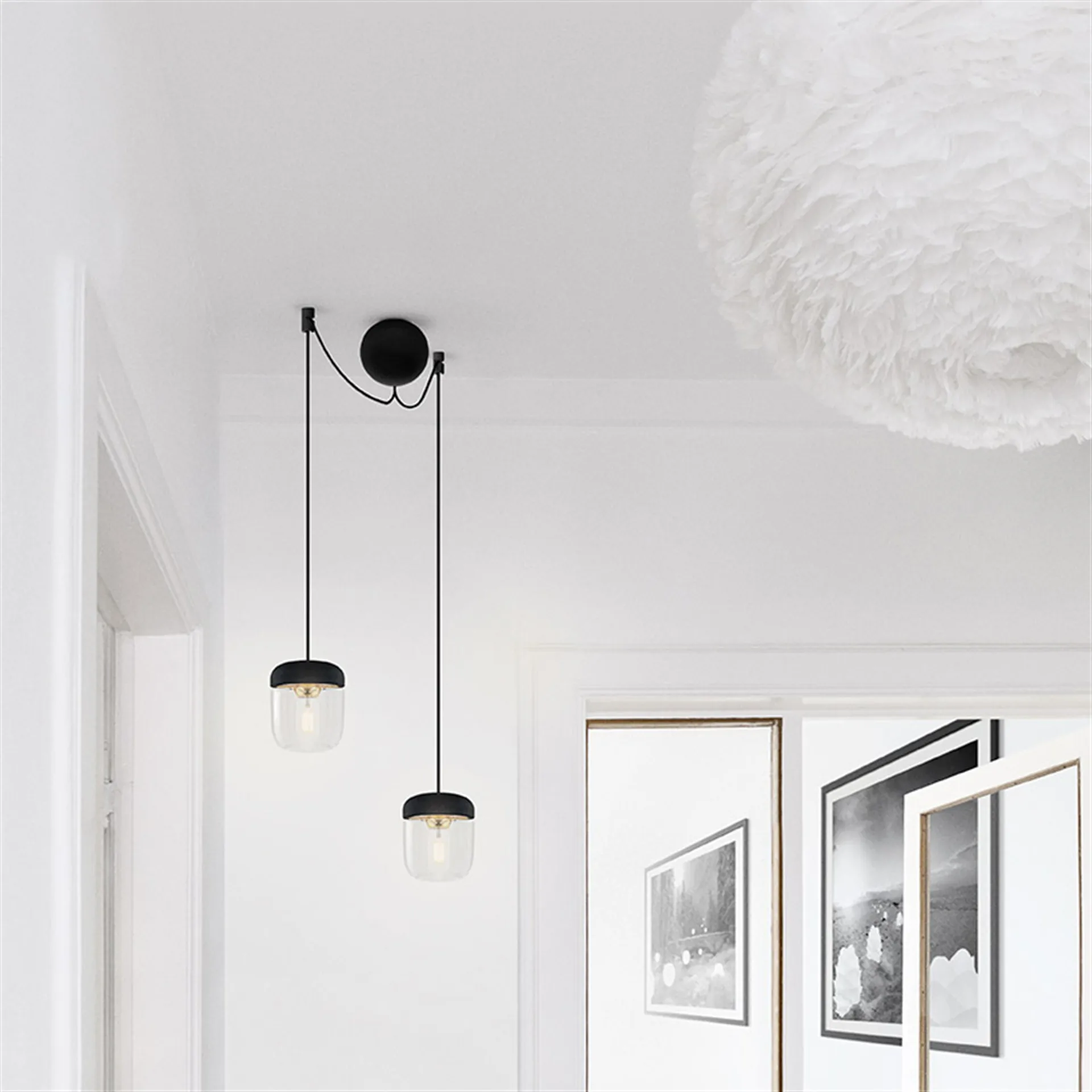 Cannonball takkopp med 2 ledninger, Svart Umage