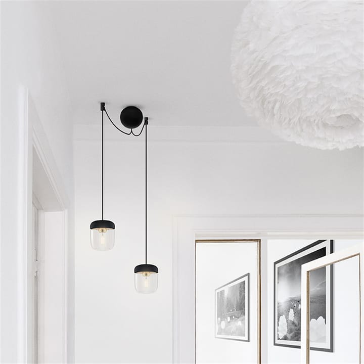 Cannonball takkopp med 2 ledninger, Svart Umage